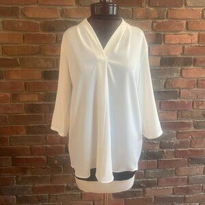 Calvin Klein Women's flowy Ivory Blouse Size Medium